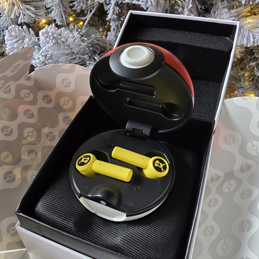 Red and Black Poké Ball Earbuds